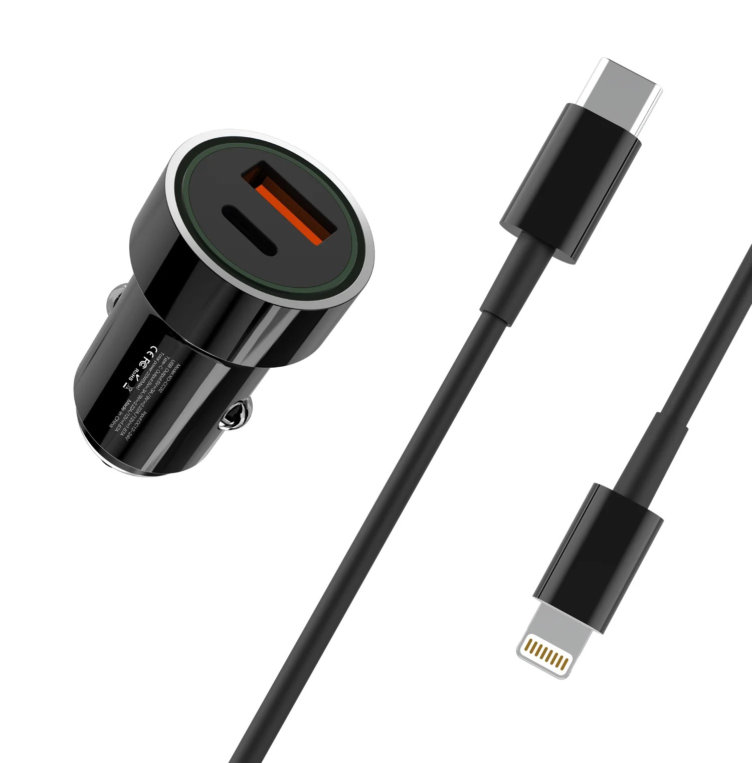 מטען רכב Type-C To Lightning 20W מבית XO