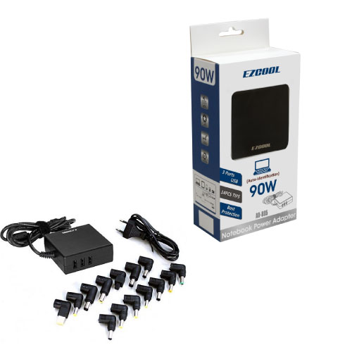 מטען אוניברסלי למחשבים ניידים 90W מבית מותגים שונים