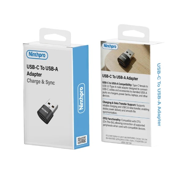 Ninthpro Adapter מתאם USB-C To USB מבית Ninthpro