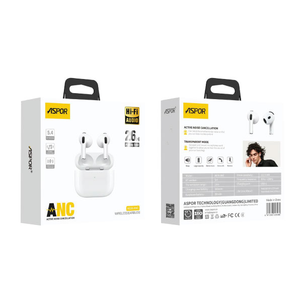 אוזניות אלחוטיות ASPOR A636 ANC מבית ASPOR
