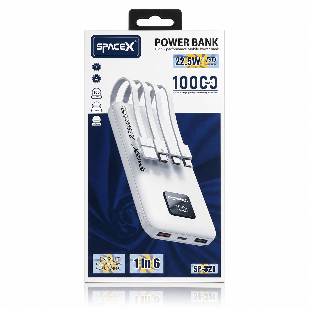פאוור בנק סוללה ניידת 10000MAH טעינה מהירה 22.5W מבית מותגים שונים