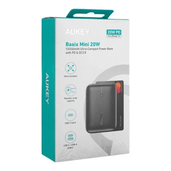 Aukey PB-N83S Basix Mini 20W סוללת גיבוי ניידת 10000mAh מבית Digital Phone