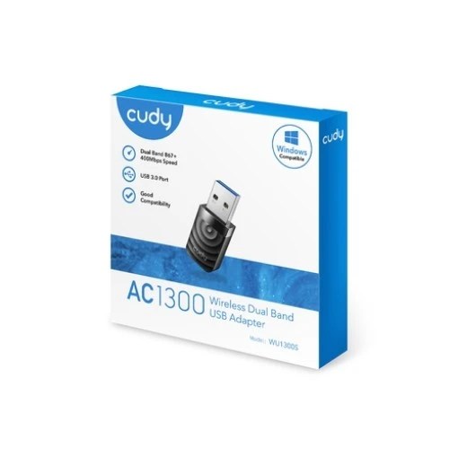 Cudy WU1300S AC1300 מתאם רשת אלחוטית USB 3.0 מבית Cudy