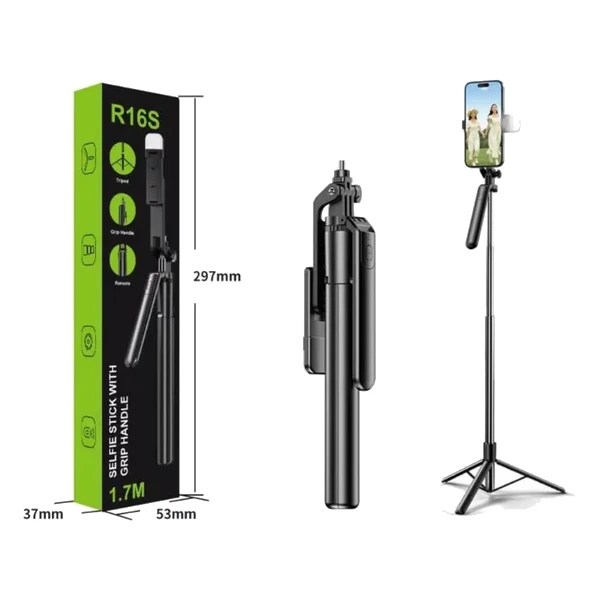R16S חצובה 1.7 מטר עם תאורה ושלט מבית Digital Phone