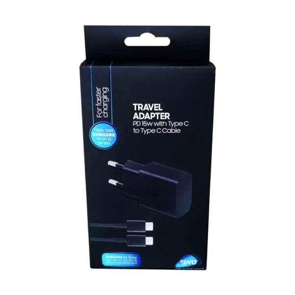 Samsung Charger USB-C To Type-C 15W סט מטען קיר מבית Samsung
