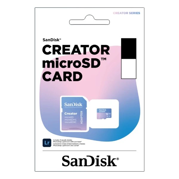 SanDisk Creator MicroSDXC כרטיס זיכרון עם מתאם מבית SanDisk