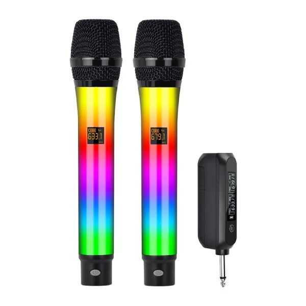 DP זוג מיקרופונים אלחוטיים RGB מבית Digital Phone