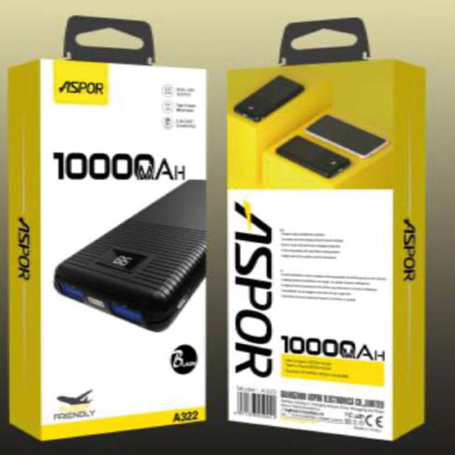 פאוור בנק שחור 10000mAh pb6 מבית מותגים שונים