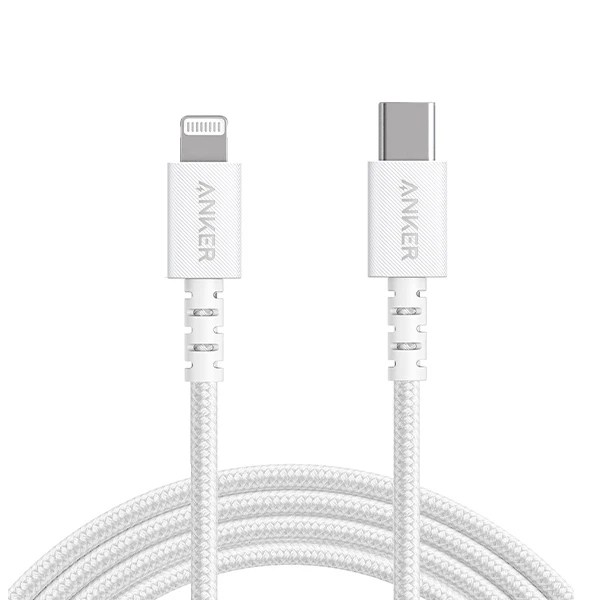Anker A8618 USB-C To Lightning 1.8M כבל נתונים לבן מבית Anker